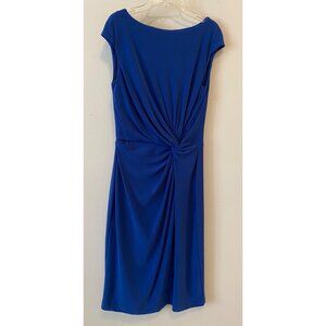 Lauren Ralph Lauren Dress Blue Knot-Front Bodycon Size 8